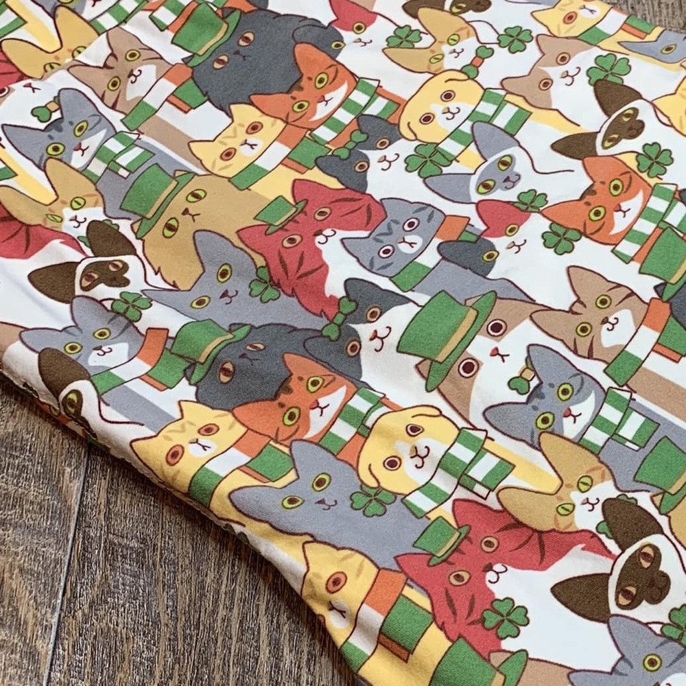 LuLaRoe OS St Patty’s Day cat leggings